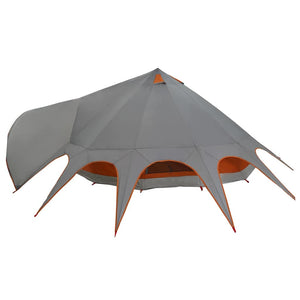 Tipi Zelt für 9 Personen, Grau/Orange