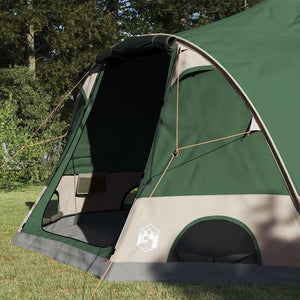 4-Personen Dome Zelt mit Dach, Grün