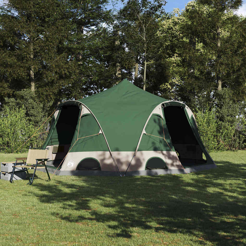 4-Personen Dome Zelt mit Dach, Grün