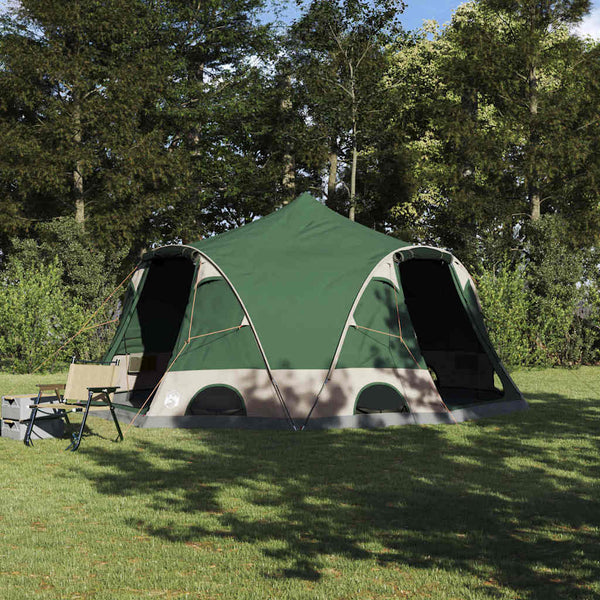 4-Personen Dome Zelt mit Dach, Grün