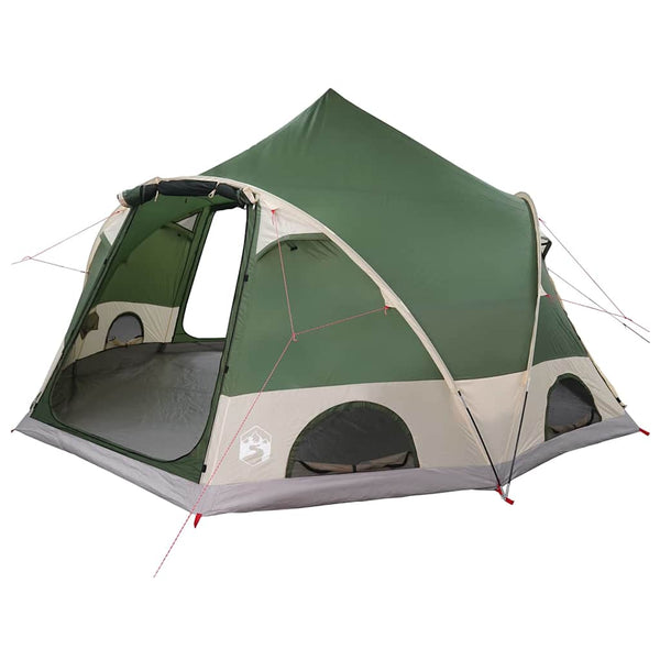 4-Personen Dome Zelt mit Dach, Grün