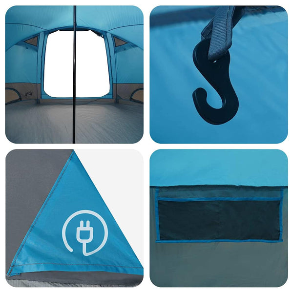 4-Personen Dome Zelt mit Dach - Blau