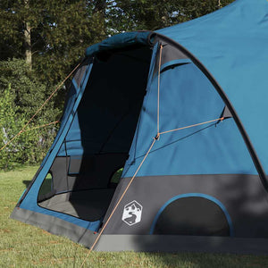 4-Personen Dome Zelt mit Dach - Blau