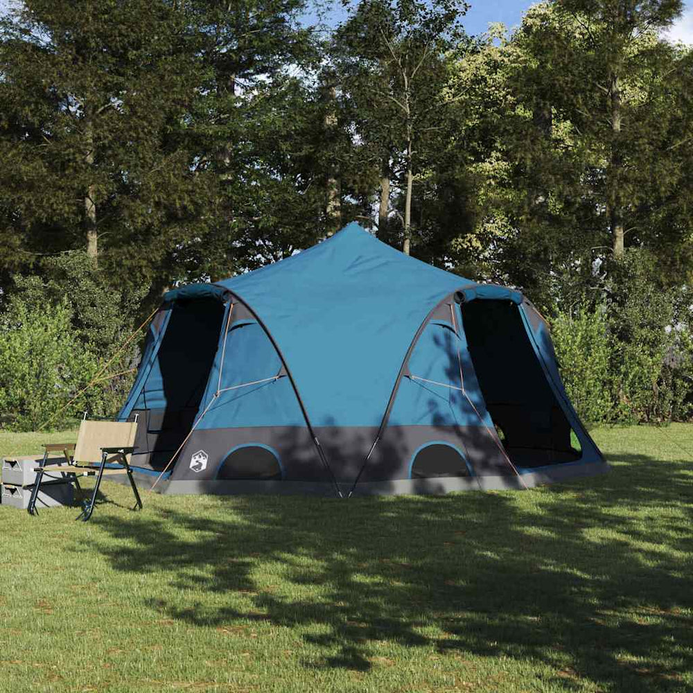 4-Personen Dome Zelt mit Dach - Blau