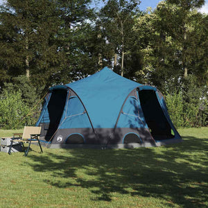 4-Personen Dome Zelt mit Dach - Blau