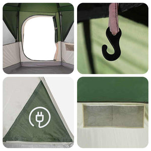 vidaXL Tente pour 6 personnes avec toit Vert 425 x 396 x 222 cm