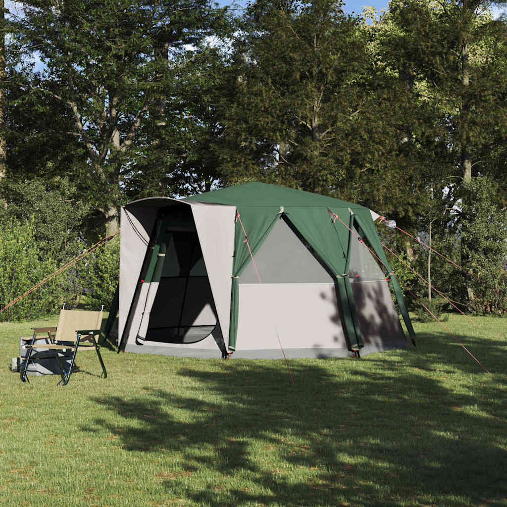 vidaXL Tente pour 6 personnes avec toit Vert 425 x 396 x 222 cm