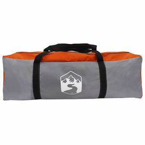 6-Personen Tunnelzelt, Grau/Orange, 700cm
