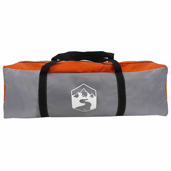 6-Personen Tunnelzelt, Grau/Orange, 700cm