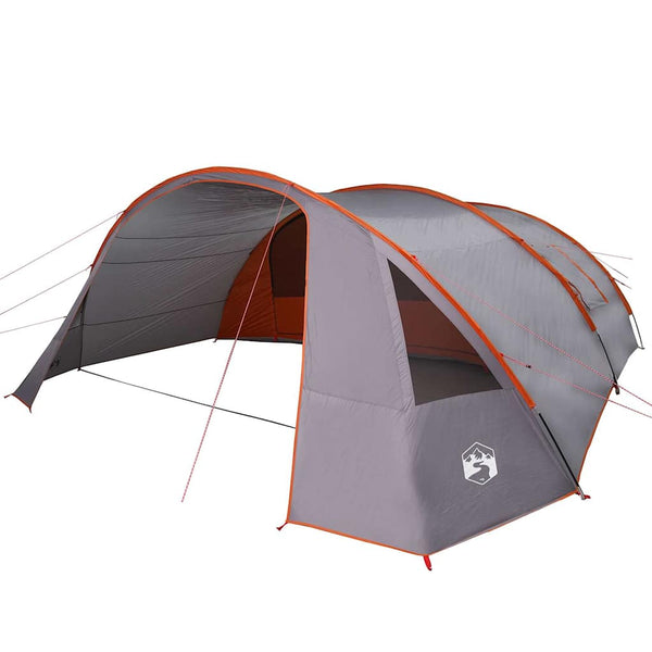 6-Personen Tunnelzelt, Grau/Orange, 700cm