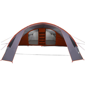 6-Personen Tunnelzelt, Grau/Orange, 700cm