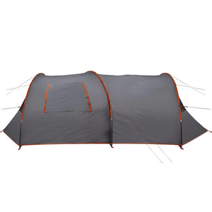 6-Personen Tunnelzelt, Grau/Orange, 700cm