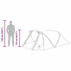 3-Personen Tunnelzelt Grün/Weiß