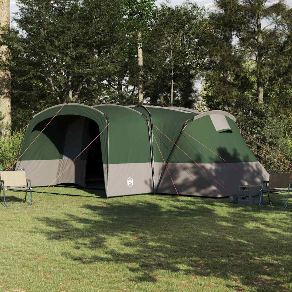 vidaXL Tente familiale pour 12 personnes vert et blanc 760 x 645 x 230 cm