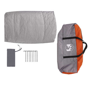 7-Personen Innenzelt Grau/Orange 300x300x250cm