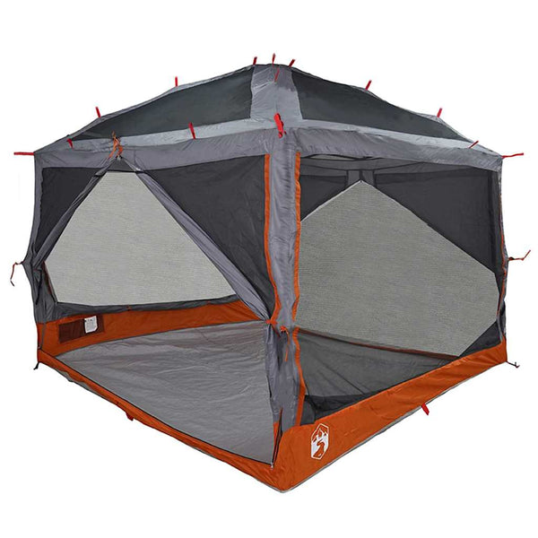 7-Personen Innenzelt Grau/Orange 300x300x250cm
