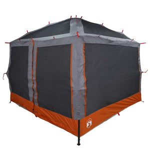 7-Personen Innenzelt Grau/Orange 300x300x250cm