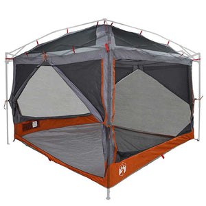 7-Personen Innenzelt Grau/Orange 300x300x250cm