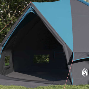 Tipi Zelt für 10 Personen, Blau/Grau