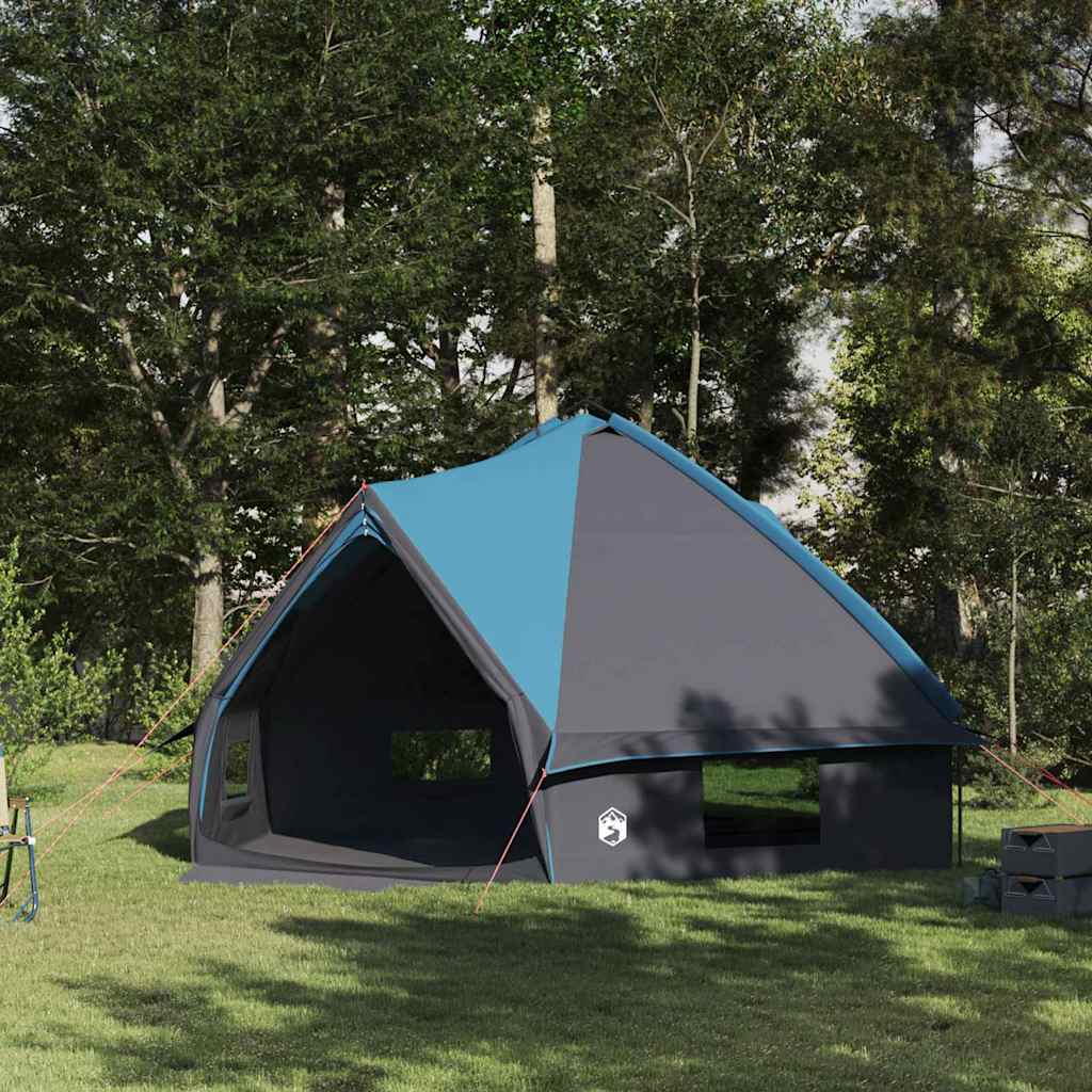 Tipi Zelt für 10 Personen, Blau/Grau