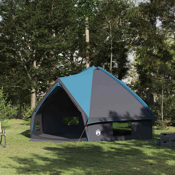 Tipi Zelt für 10 Personen, Blau/Grau