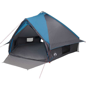 Tipi Zelt für 10 Personen, Blau/Grau