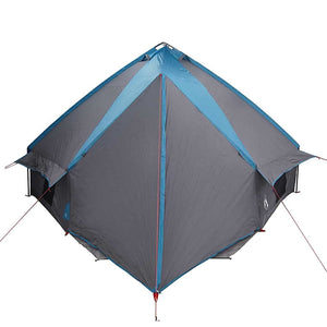 Tipi Zelt für 10 Personen, Blau/Grau