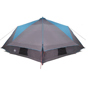 Tipi Zelt für 10 Personen, Blau/Grau