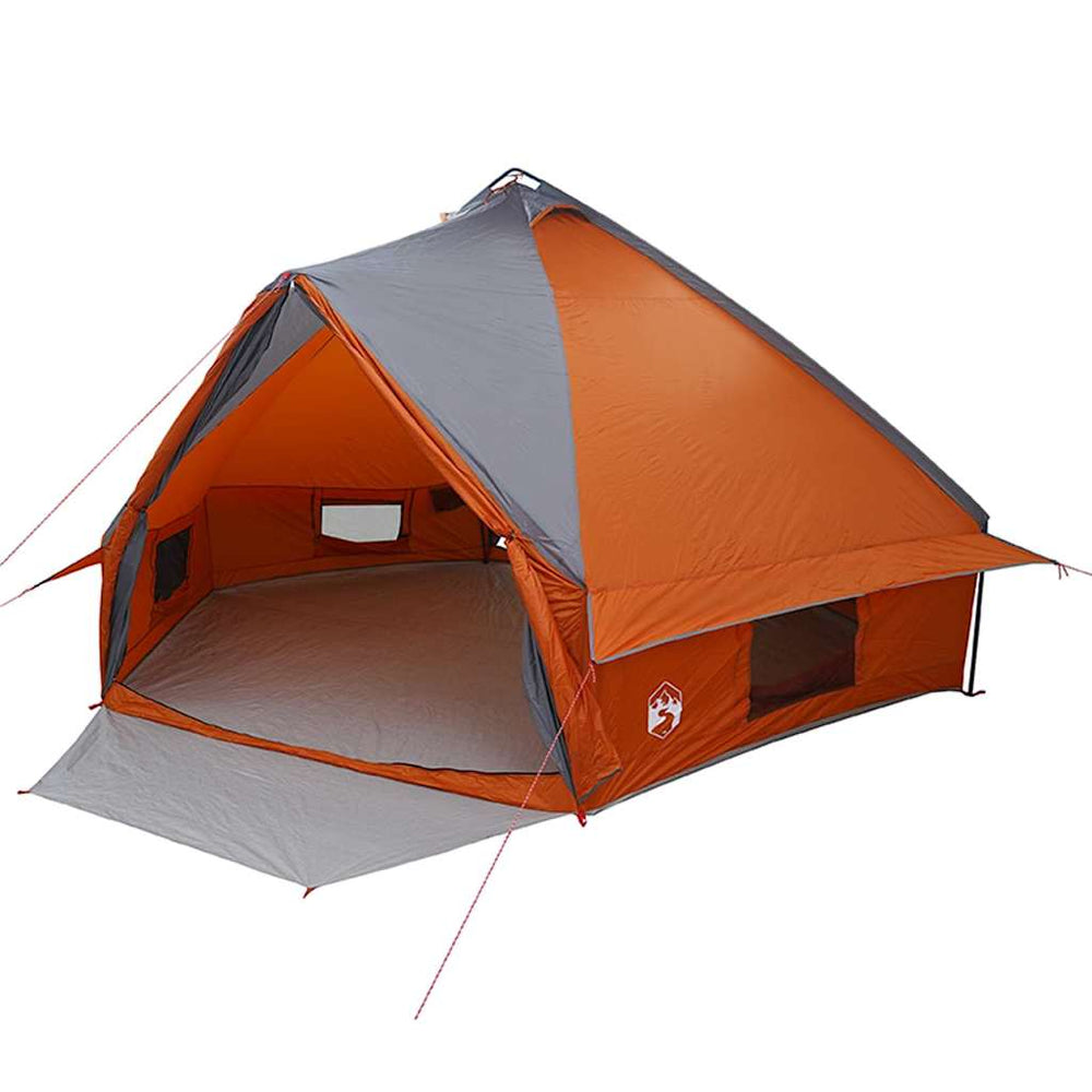 Tipi Zelt 10 Personen Grau/Orange