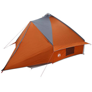 Tipi Zelt 10 Personen Grau/Orange