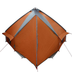 Tipi Zelt 10 Personen Grau/Orange