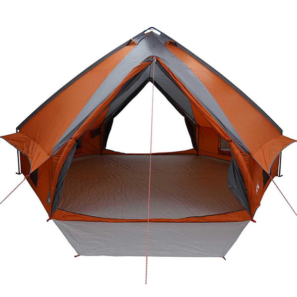 Tipi Zelt 10 Personen Grau/Orange