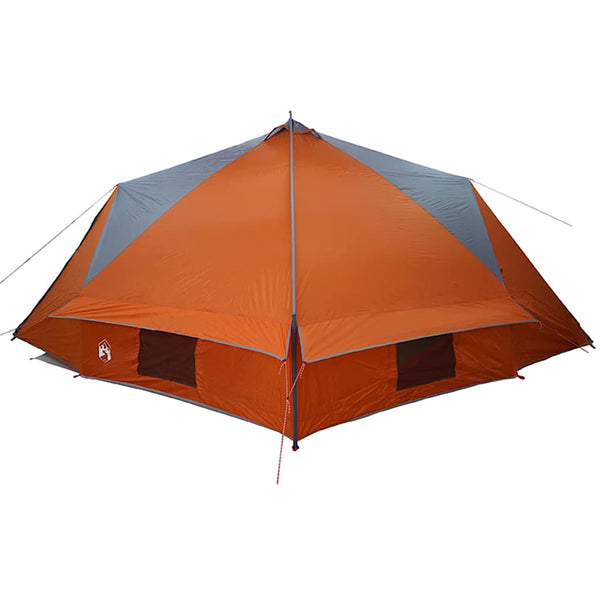 Tipi Zelt 10 Personen Grau/Orange