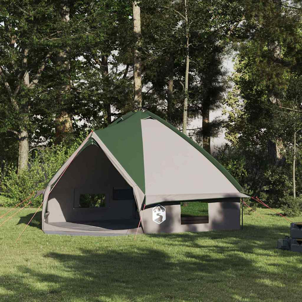 Tipi Zelt für 8 Personen, Grün/Weiß