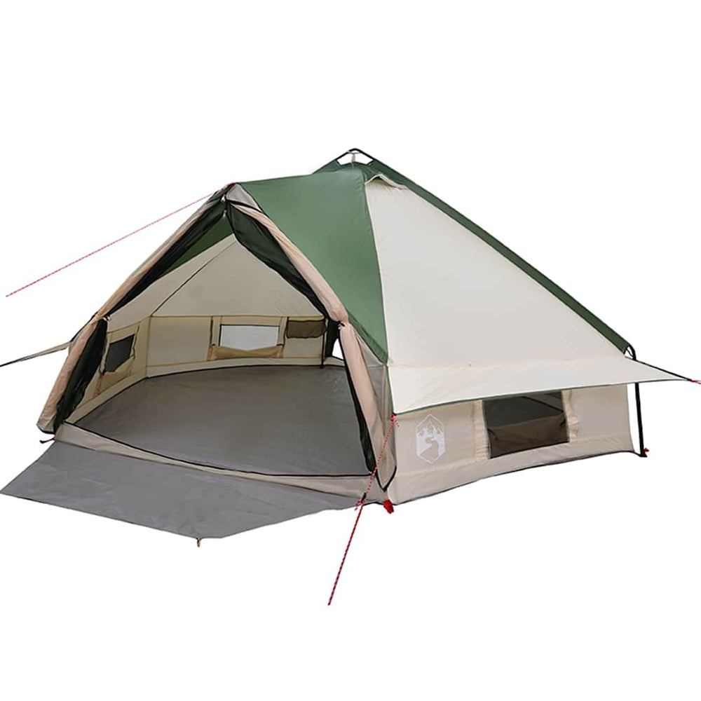Tipi Zelt für 8 Personen, Grün/Weiß