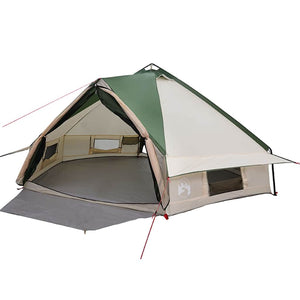 Tipi Zelt für 8 Personen, Grün/Weiß
