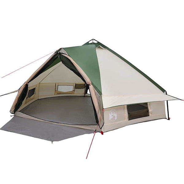 Tipi Zelt für 8 Personen, Grün/Weiß