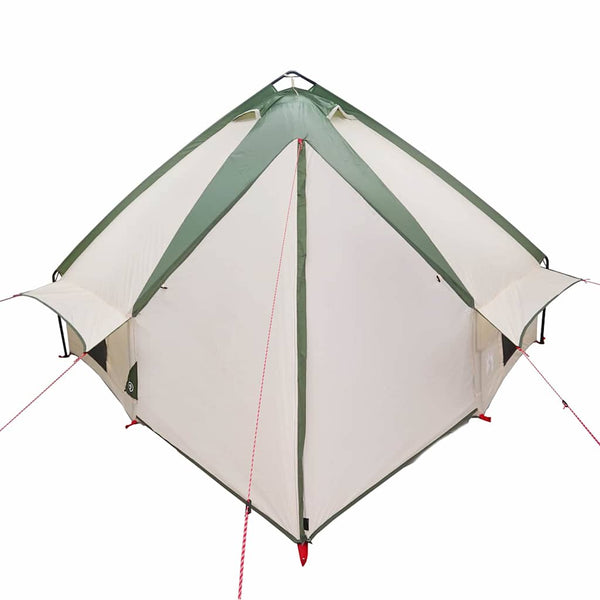 Tipi Zelt für 8 Personen, Grün/Weiß