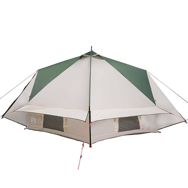 Tipi Zelt für 8 Personen, Grün/Weiß