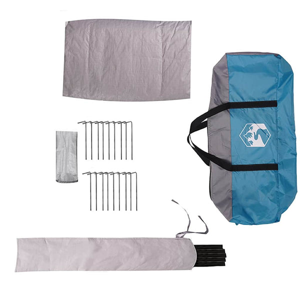 Tente tipi vidaXL pour 8 personnes Bleu et gris 490 x 410 x 210 cm