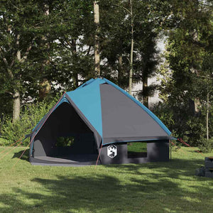 Tente tipi vidaXL pour 8 personnes Bleu et gris 490 x 410 x 210 cm
