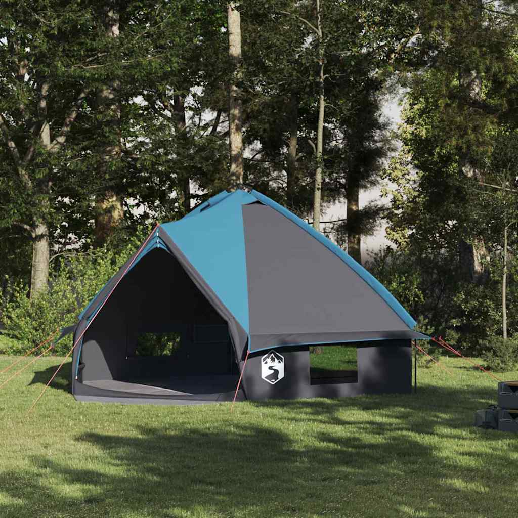 Tente tipi vidaXL pour 8 personnes Bleu et gris 490 x 410 x 210 cm
