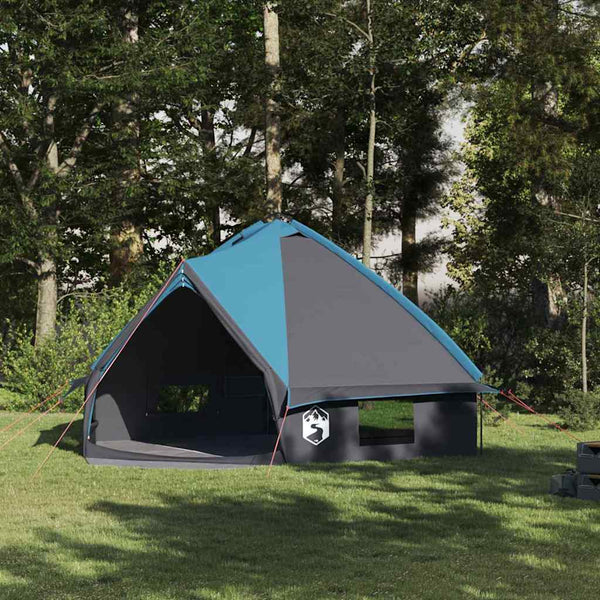 Tente tipi vidaXL pour 8 personnes Bleu et gris 490 x 410 x 210 cm
