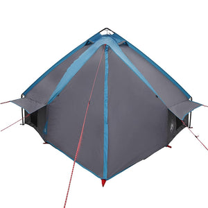 Tente tipi vidaXL pour 8 personnes Bleu et gris 490 x 410 x 210 cm