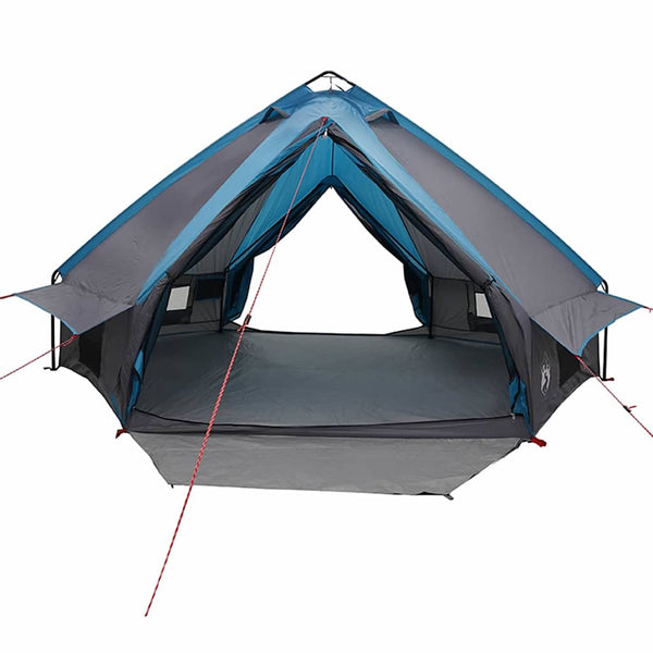 Tente tipi vidaXL pour 8 personnes Bleu et gris 490 x 410 x 210 cm