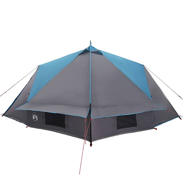Tente tipi vidaXL pour 8 personnes Bleu et gris 490 x 410 x 210 cm