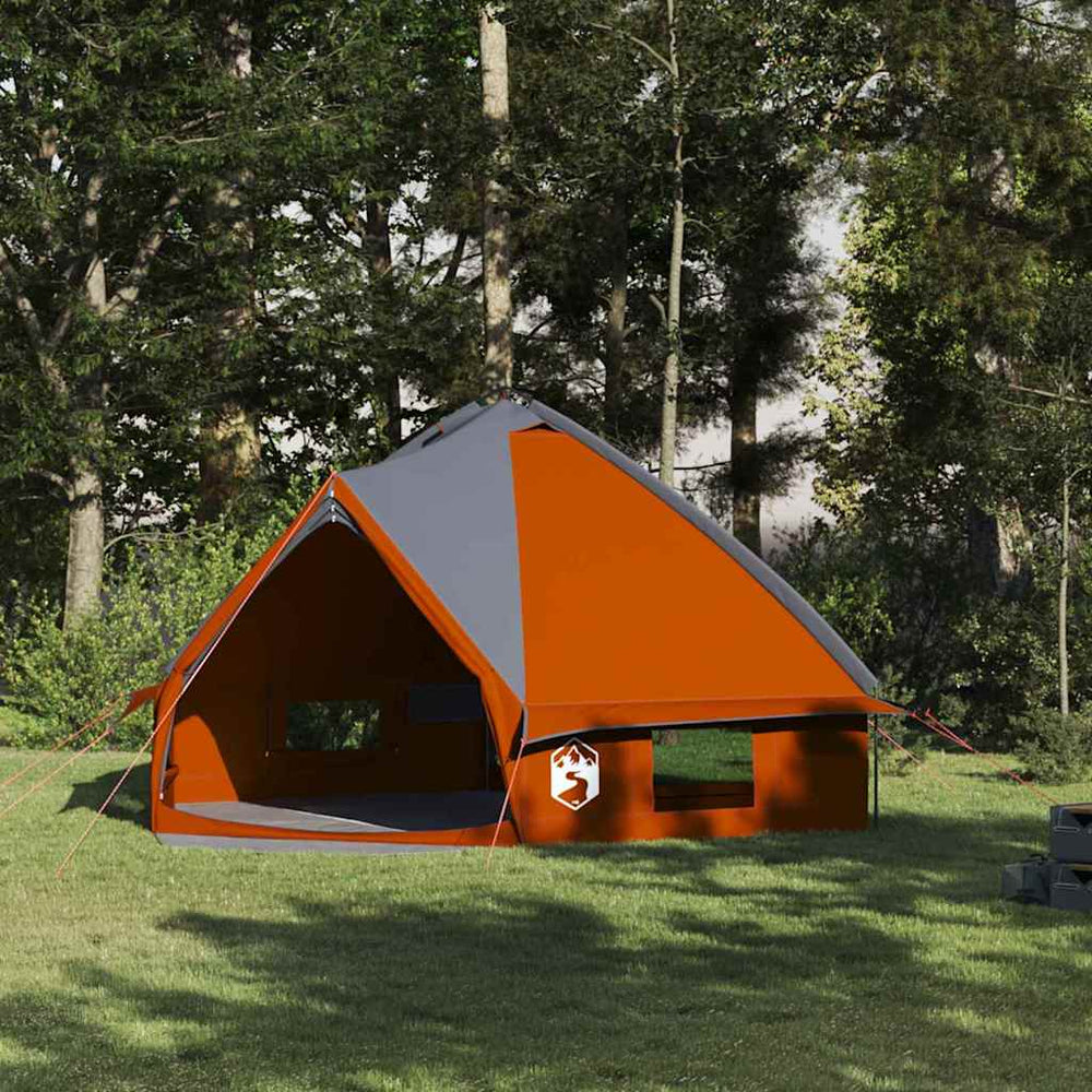 8-Personen-Tipi-Zelt Grau/Orange