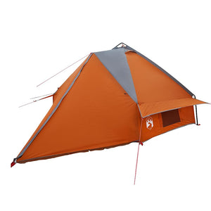 vidaXL 8-Person Teepee Tent Grey and Orange 490 x 410 x 210 cm