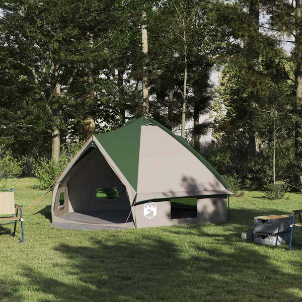 Teepee Zelt für 6 Personen, Grün/Weiß