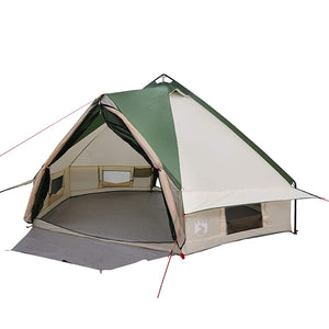 Teepee Zelt für 6 Personen, Grün/Weiß